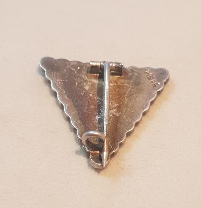 BKM YAZILI MİNELİ GÜMÜŞ ROZET 