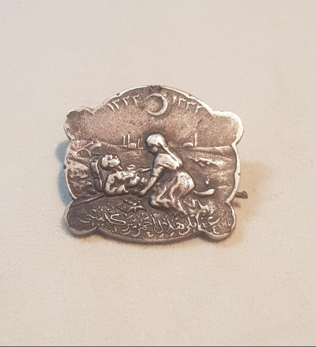 OSMANLI HİLALİ AHMER CEMİYETİ GÜMÜŞ ROZET 
