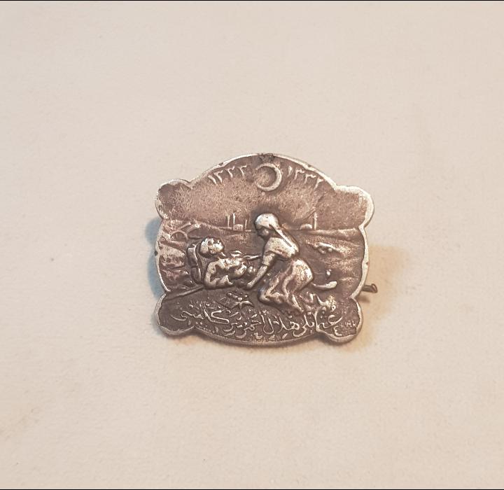 OSMANLI HİLALİ AHMER CEMİYETİ GÜMÜŞ ROZET 