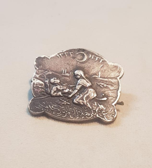 OSMANLI HİLALİ AHMER CEMİYETİ GÜMÜŞ ROZET 