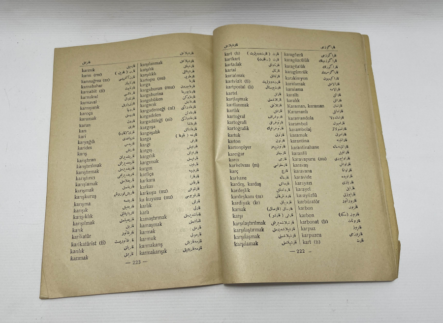 1928 YILI ÇOK NADİR İMLA LUGATI 