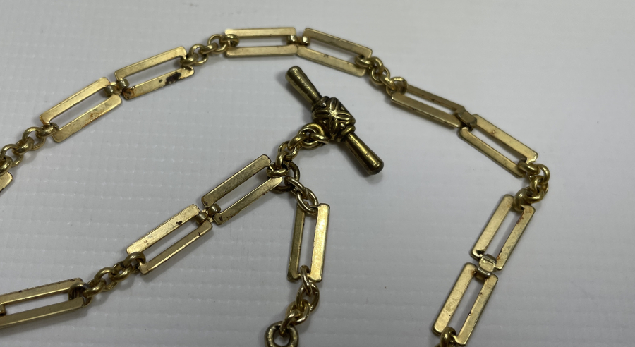 ALTIN KAPLAMA ANTİKA CEP SAATİ KÖSTEĞİ