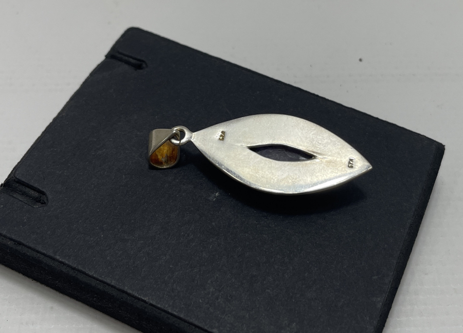 AMETİST TAŞLI GÜMÜŞ KOLYE UCU