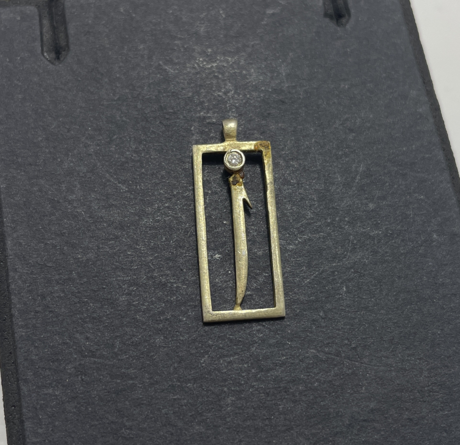 ELİF YAZILI GÜMÜŞ KOLYE UCU