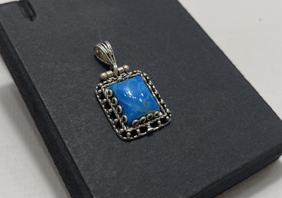 LAPİS TAŞLI GÜMÜŞ KOLYE UCU