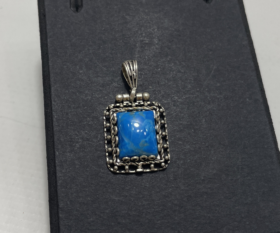 LAPİS TAŞLI GÜMÜŞ KOLYE UCU