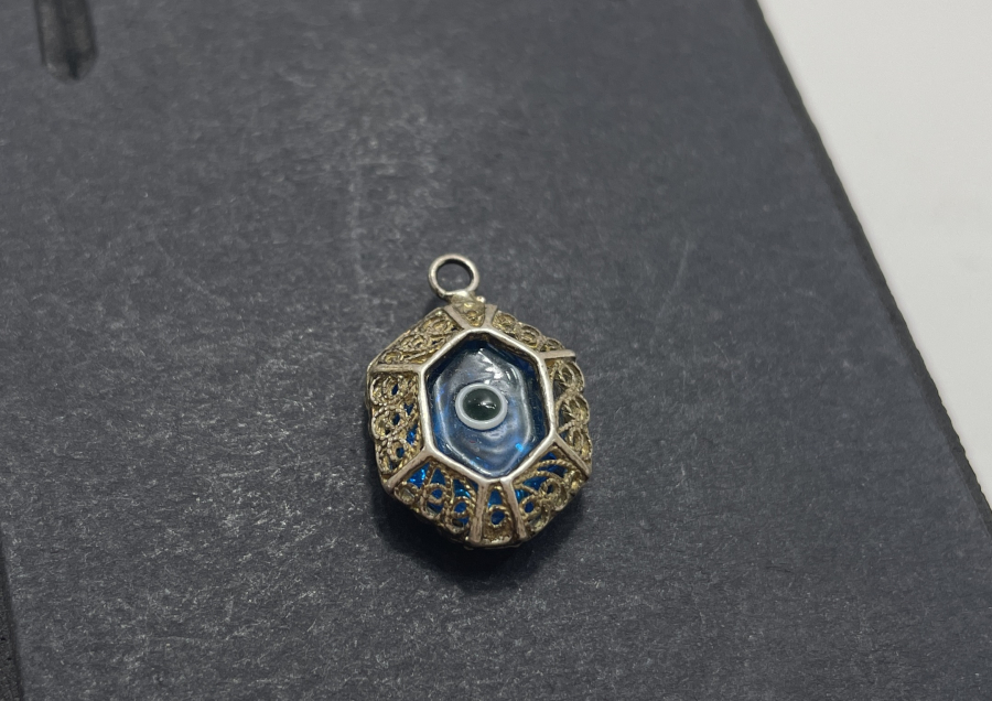 NAZAR BONCUKLU GÜMÜŞ KOLYE UCU