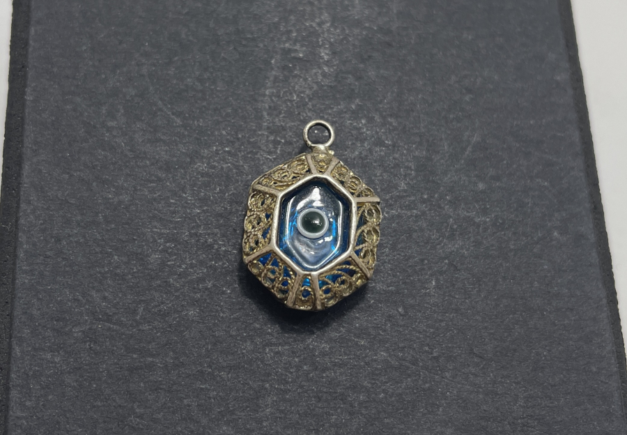 NAZAR BONCUKLU GÜMÜŞ KOLYE UCU