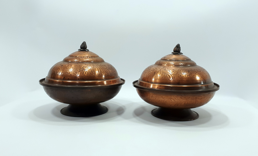 OSMANLI DÖNEMİ SÜLEYMANİYE İŞİ KAPAKLI ÇİFT SAHAN