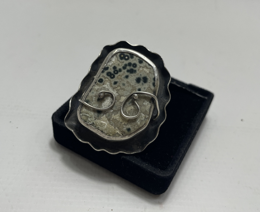 ÖZEL YAPIM DOĞAL TAŞLI GÜMÜŞ YÜZÜK