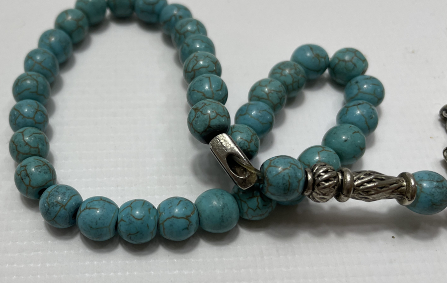 TURKUAZ TAŞINDAN MAMUL TESBİH