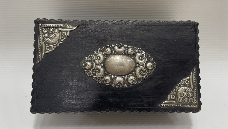 OSMANLI DÖNEMİ GÜMÜŞ APLİKLİ KUTU