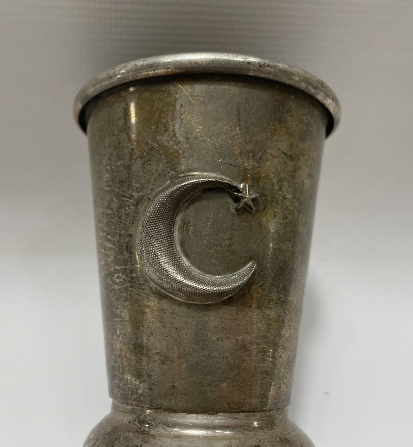 OSMANLI DÖNEMİ ÜZERİ AY YILDIZLI DEMİR YOLLARINDA KULLANILAN BARDAK