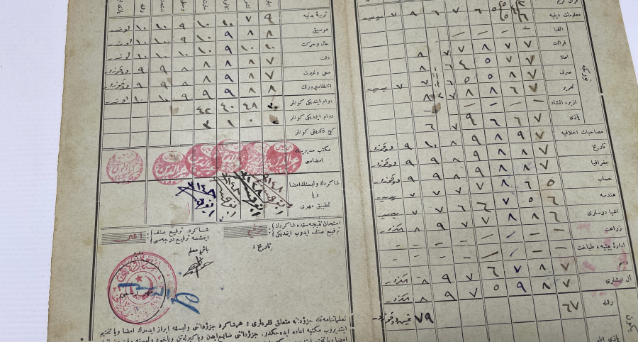 TÜRKİYE CUMHURİYETİ'NİN İLK KARNESİ