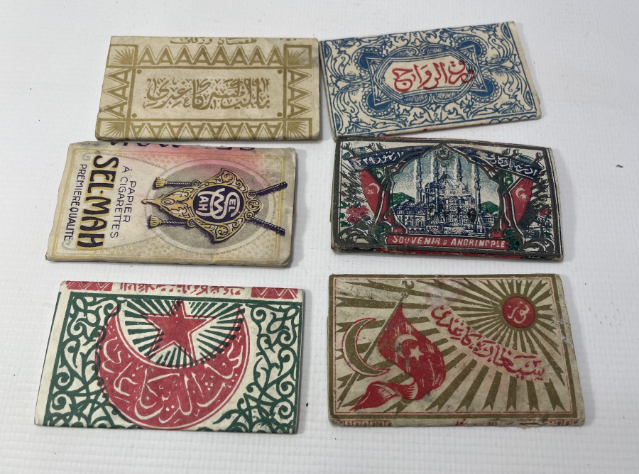 6 ADET OSMANLI DÖNEMİ SİGARA KAĞIDI LOTU