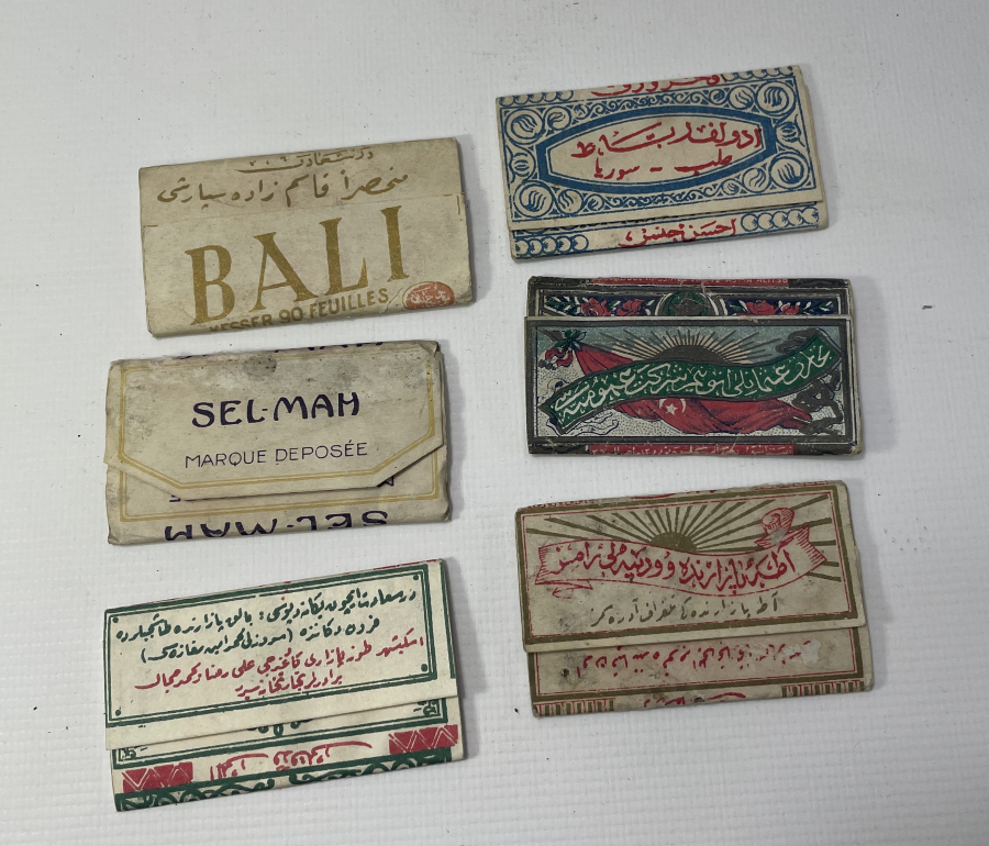 6 ADET OSMANLI DÖNEMİ SİGARA KAĞIDI LOTU