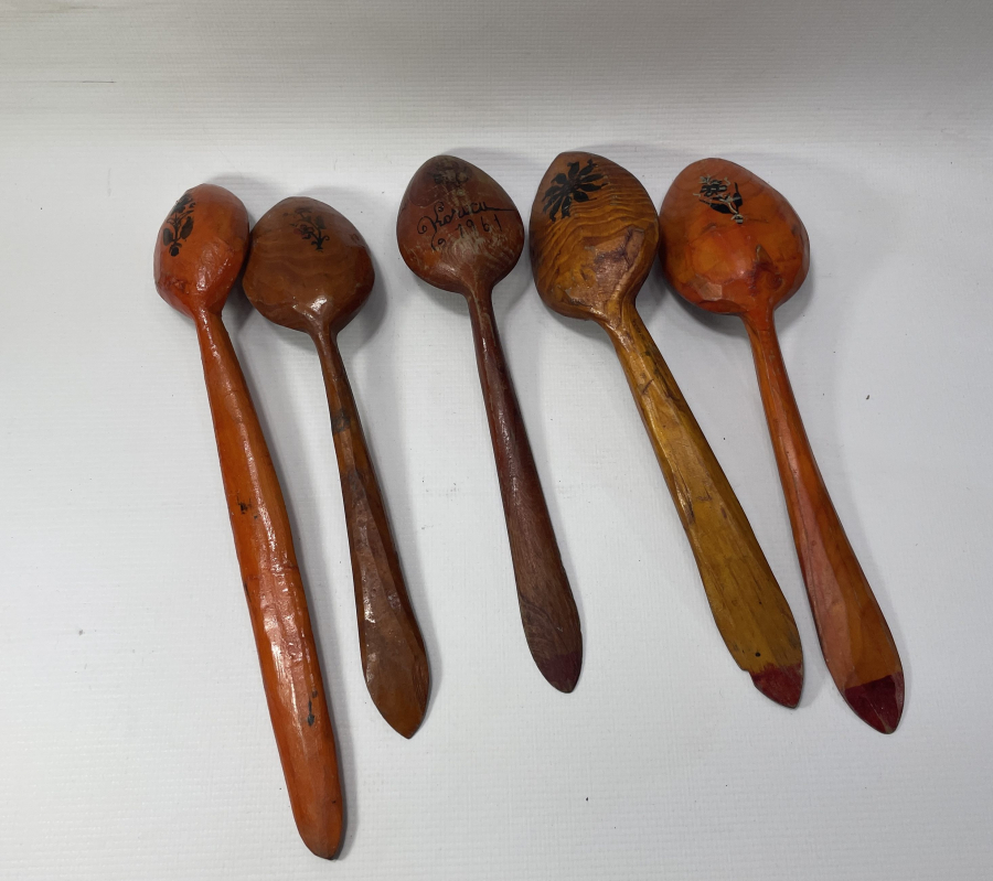 ANTİKA EL YAPIMI TAHTA KAŞIK LOTU