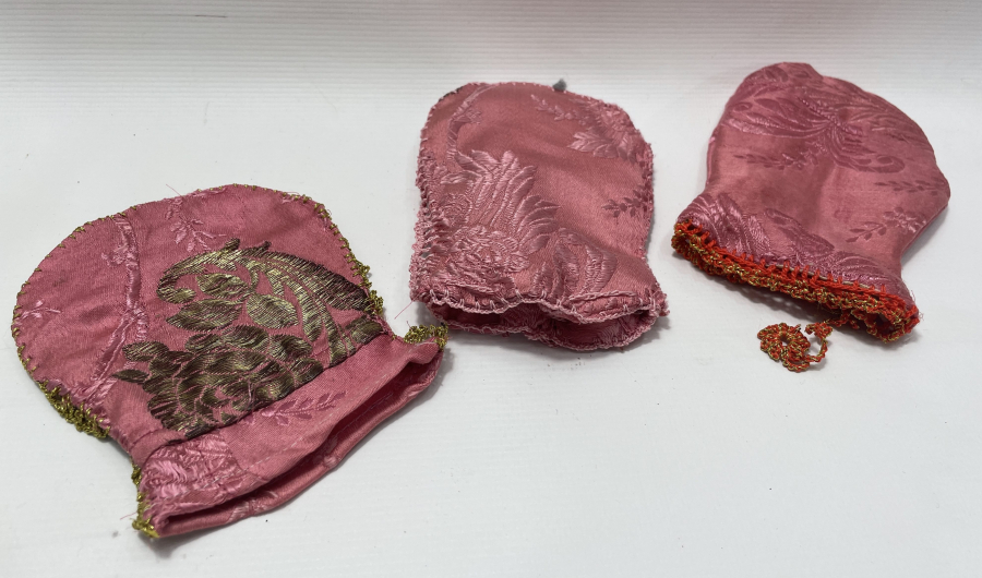 OSMANLI DÖNEMİ 3 ADET ELMASİYE KESE