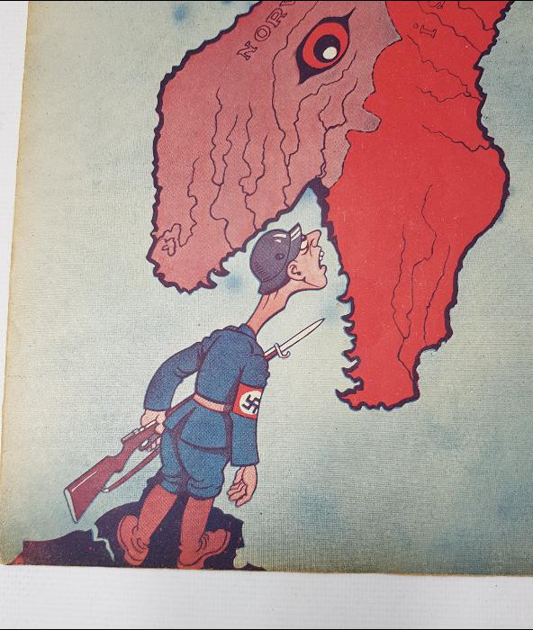 1939 TARİHLİ II. DÜNYA SAVAŞI VE NAZİ GÖRSELLİ KARİKATÜR DERGİSİ