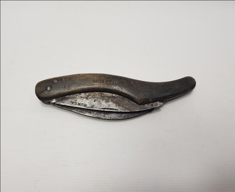 CUMHURİYET İLK DÖNEM BURSA İŞİ ÜÇLÜ BAĞ BIÇAĞI