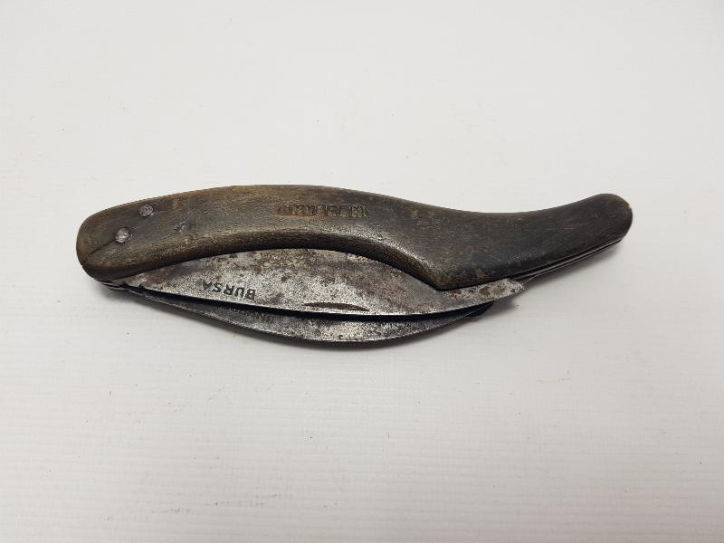 CUMHURİYET İLK DÖNEM BURSA İŞİ ÜÇLÜ BAĞ BIÇAĞI