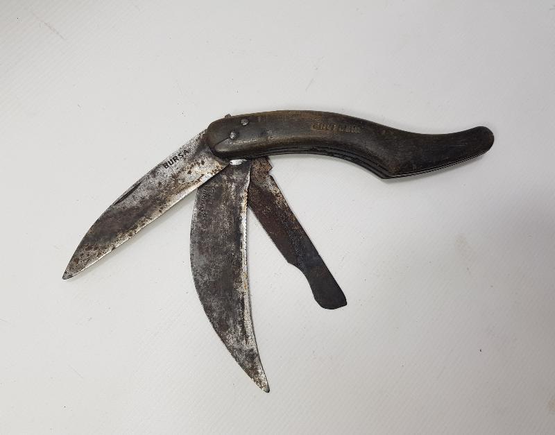 CUMHURİYET İLK DÖNEM BURSA İŞİ ÜÇLÜ BAĞ BIÇAĞI