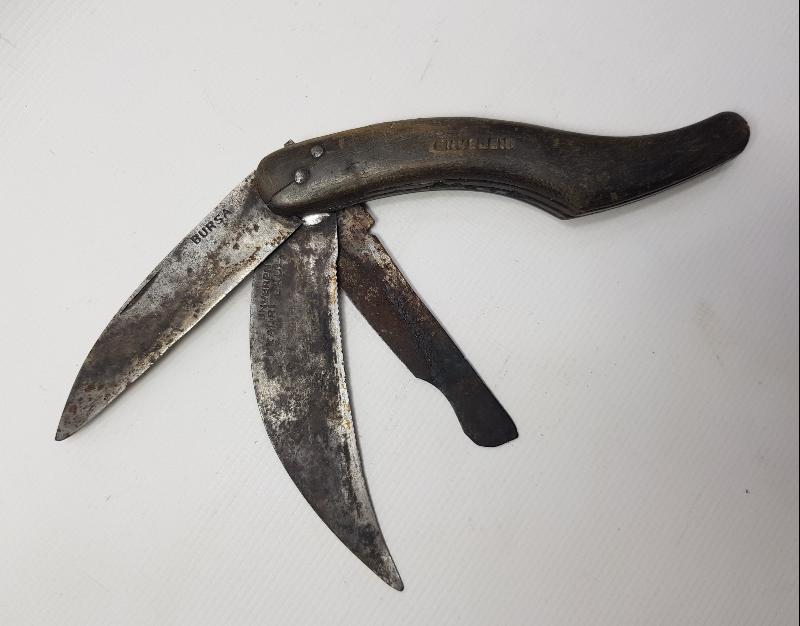 CUMHURİYET İLK DÖNEM BURSA İŞİ ÜÇLÜ BAĞ BIÇAĞI