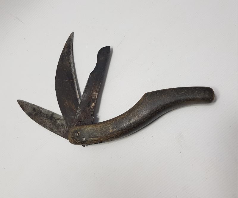 CUMHURİYET İLK DÖNEM BURSA İŞİ ÜÇLÜ BAĞ BIÇAĞI