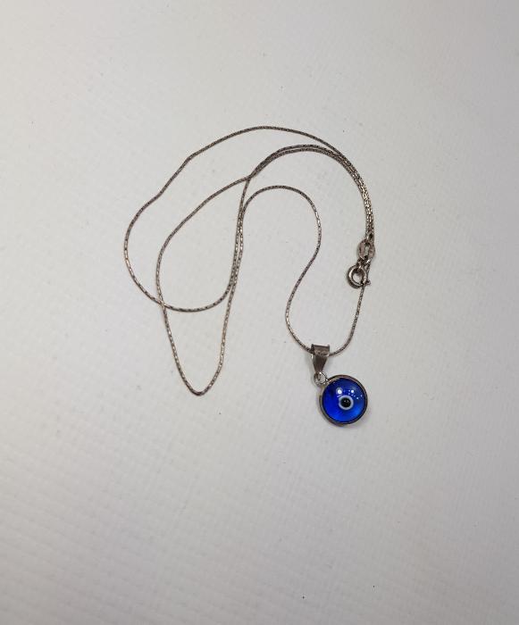 NAZAR BONCUKLU GÜMÜŞ KOLYE 