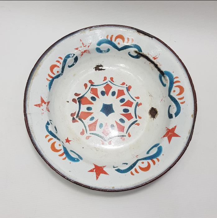 OSMANLI DÖNEMİ AY YILDIZLI EMAYE TABAK