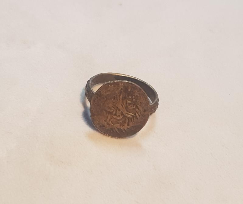 OSMANLI TUĞRALI BRONZ YÜZÜK 