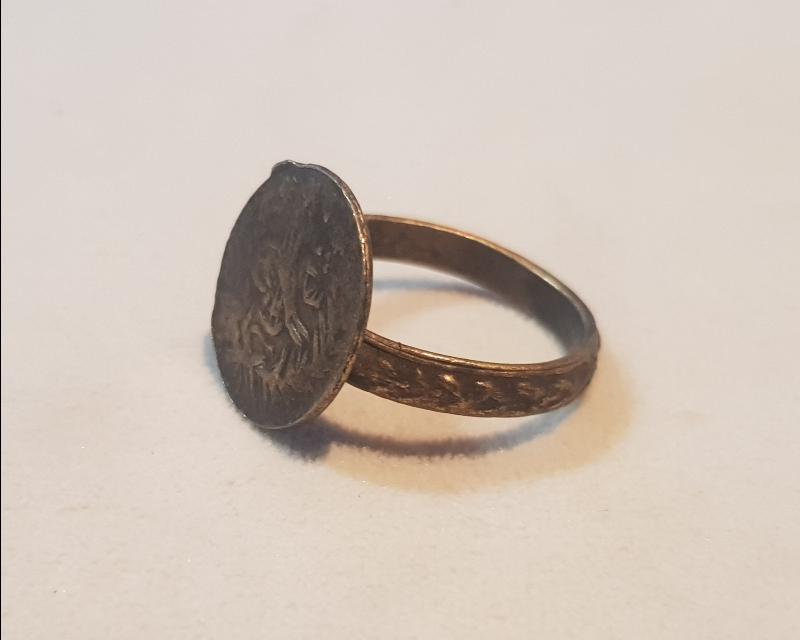 OSMANLI TUĞRALI BRONZ YÜZÜK 