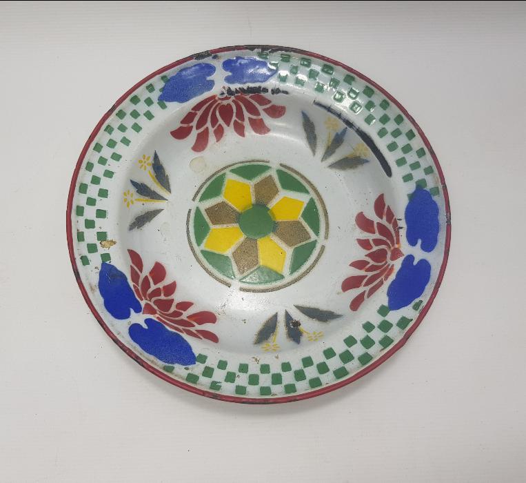 OSMANLI YILDIZI GÖRSELLİ EMAYE TABAK 