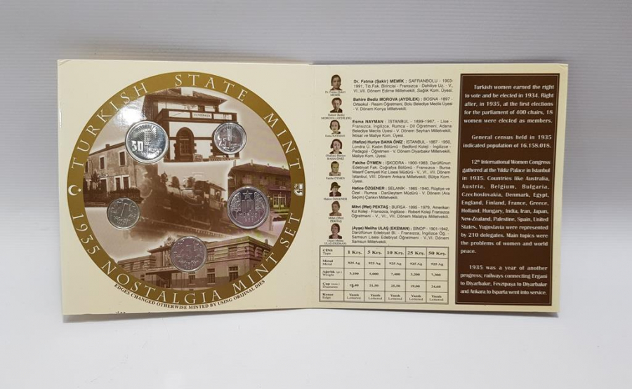 1935 DARPHANE NOSTALJİ SETİ - GÜMÜŞ HATIRA PARA SETİ 