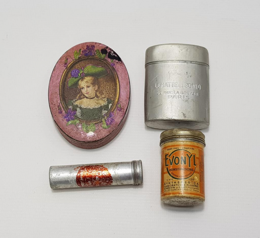 4 ADET ANTİKA İLAÇ ECZA KUTUSU