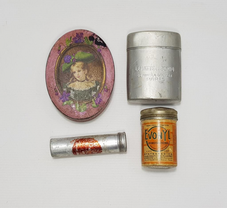 4 ADET ANTİKA İLAÇ ECZA KUTUSU