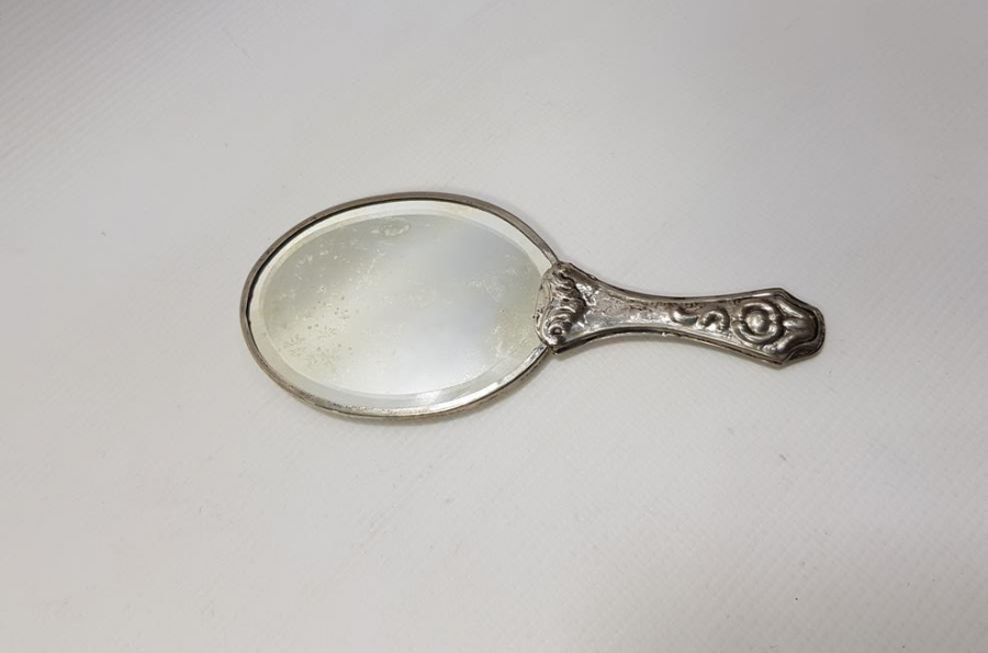 ANTİKA GÜMÜŞ EL AYNASI