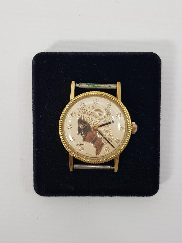 ARTINAL SWISS MADE MARKA LIBERTY DOLLAR GÖRSELLİ BAYAN KOL SAATİ 