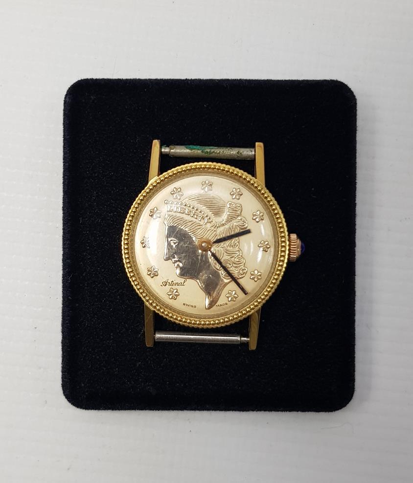 ARTINAL SWISS MADE MARKA LIBERTY DOLLAR GÖRSELLİ BAYAN KOL SAATİ 