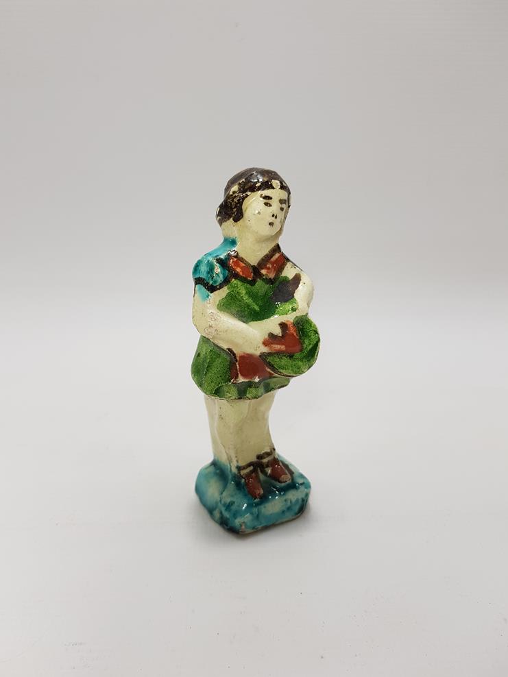 ÇOK NADİR ANTİKA KÜTAHYA SERAMİK İZCİ KIZ BİBLOSU