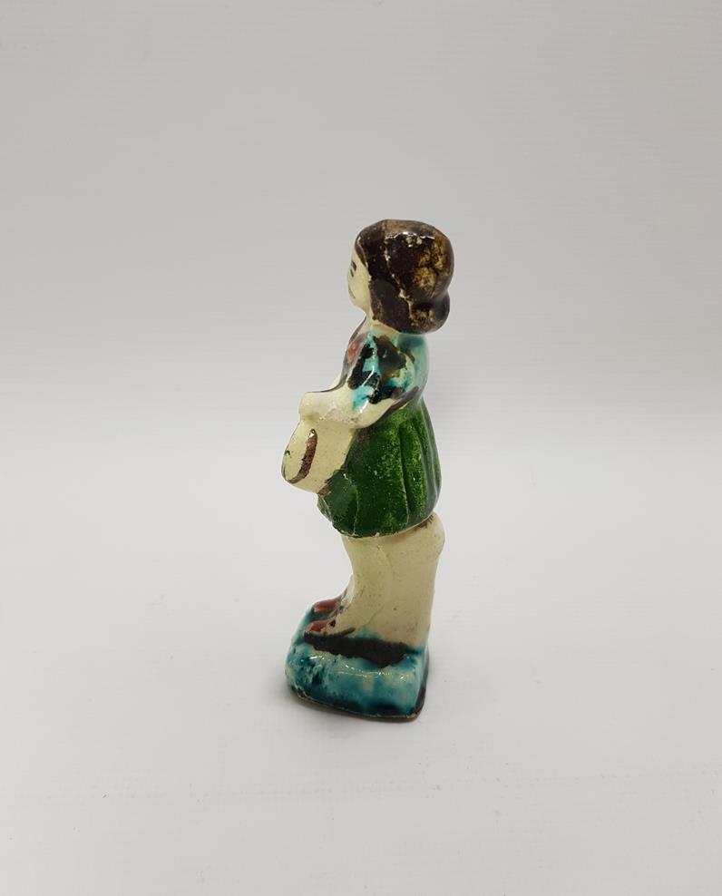 ÇOK NADİR ANTİKA KÜTAHYA SERAMİK İZCİ KIZ BİBLOSU