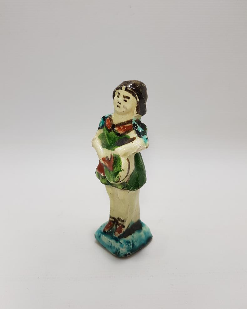 ÇOK NADİR ANTİKA KÜTAHYA SERAMİK İZCİ KIZ BİBLOSU