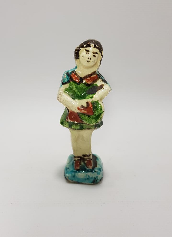 ÇOK NADİR ANTİKA KÜTAHYA SERAMİK İZCİ KIZ BİBLOSU