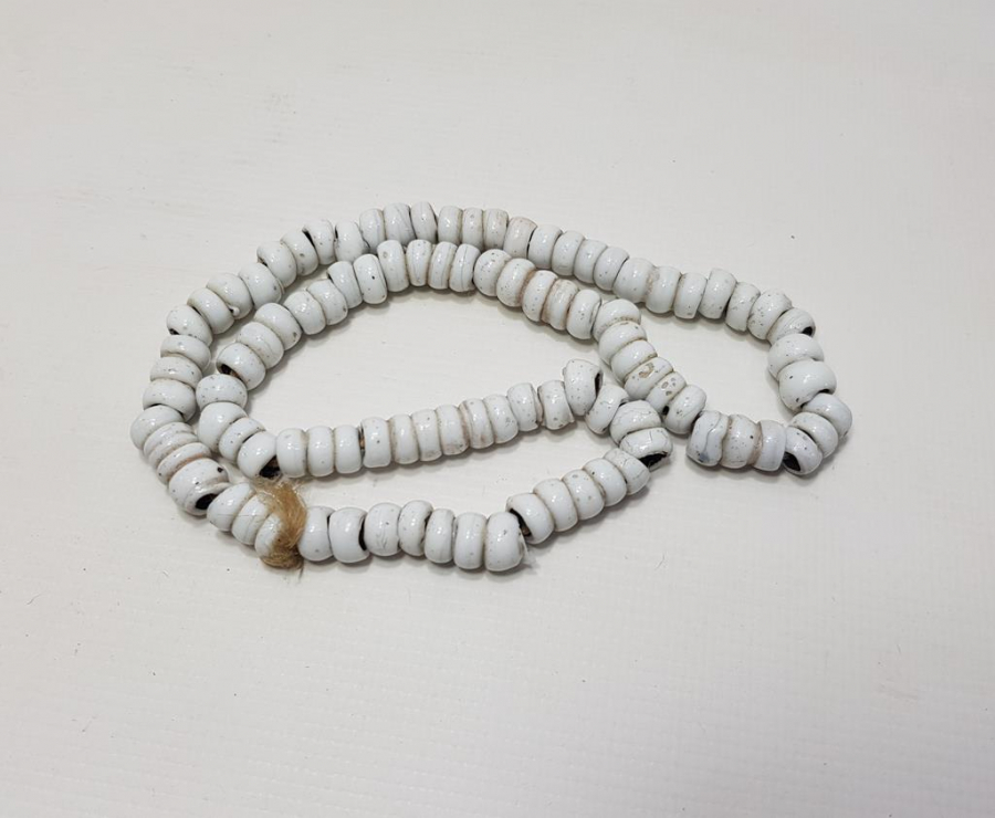 OSMANLI DÖNEMİ BEYAZ OPAL BONCUK GERDANLIK 