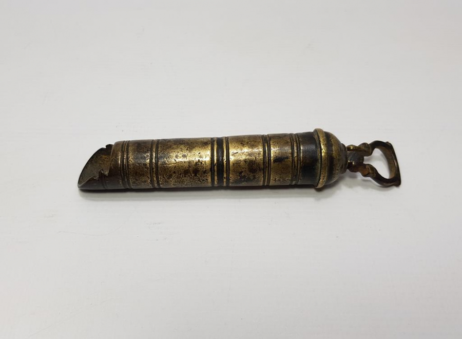 OSMANLI DÖNEMİ BRONZ BARUTLUK 