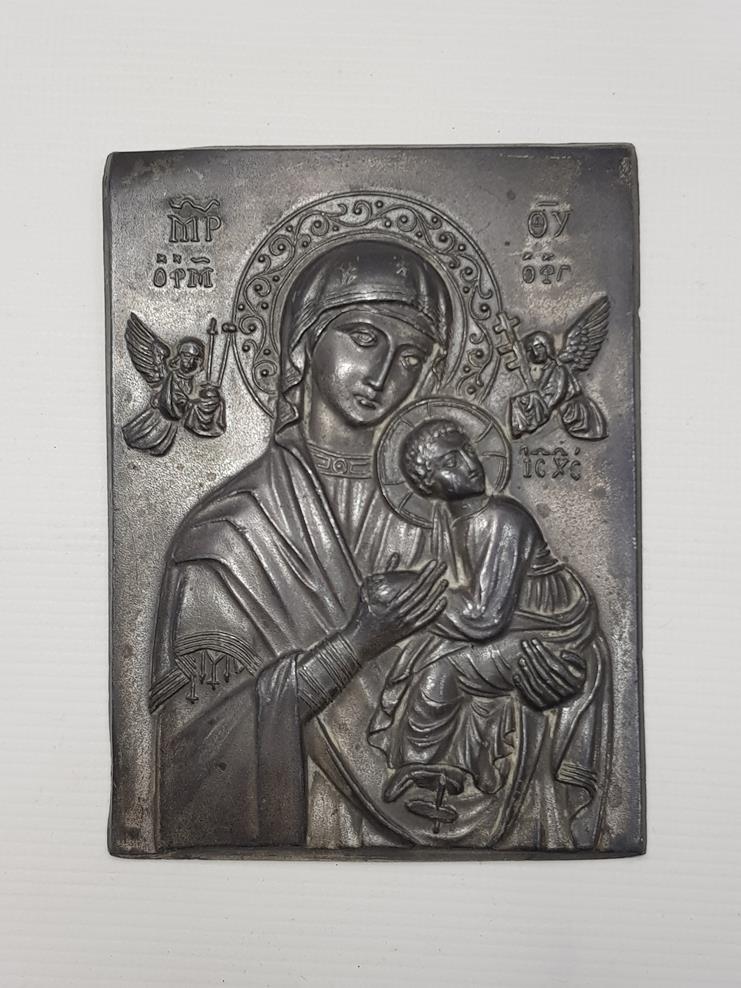 OSMANLI DÖNEMİ HZ MERYEM VE HZ İSA GÖRSELLİ İKONA