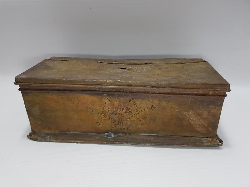 1905 TARİHLİ RUMCA YAZILI KAHVECİ KAHVE KUTUSU