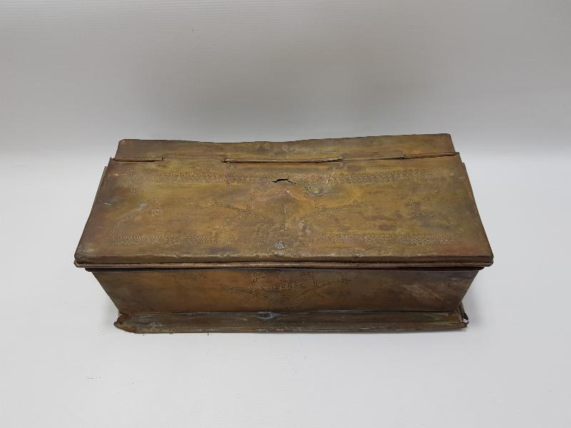 1905 TARİHLİ RUMCA YAZILI KAHVECİ KAHVE KUTUSU