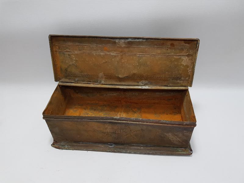 1905 TARİHLİ RUMCA YAZILI KAHVECİ KAHVE KUTUSU