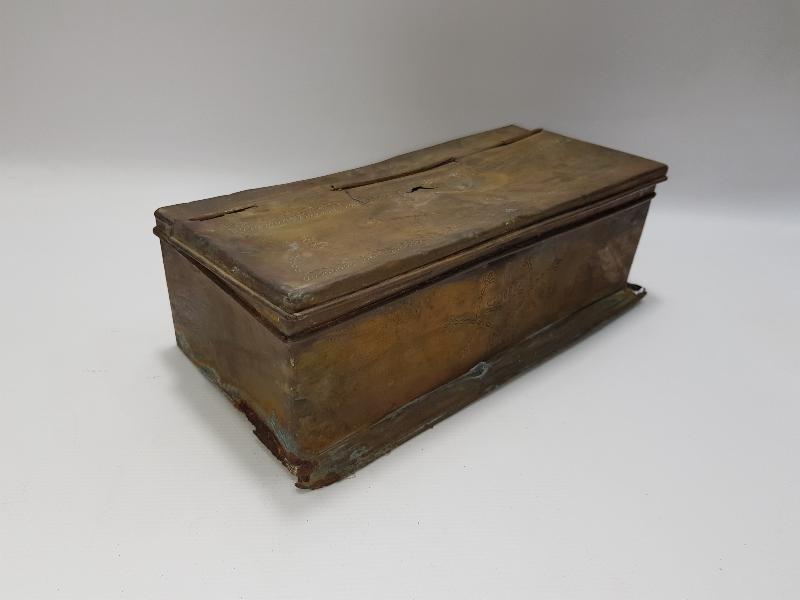 1905 TARİHLİ RUMCA YAZILI KAHVECİ KAHVE KUTUSU